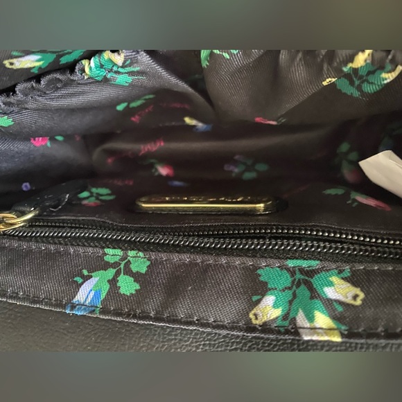 VTG BETSY JOHNSON Denim Painted Roses Telephone 📞 Purse Crossbody - Picture 8 of 14